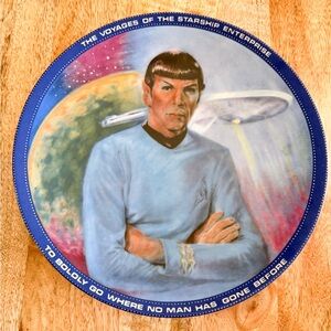 Vintage Star Trek Mr Spock Decorative Collectors Plate